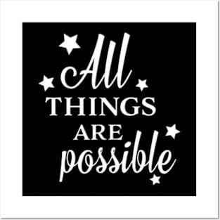 All Things Are Possible | Matthew 19:23 | Bible Verse Posters and Art